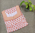 Cotton With Pockets, Half Open Large Printed Nighty