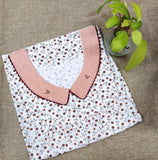 Cotton With Pockets, Half Open Large Printed Nighty