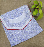 Cotton With Pockets, Half Open Large Printed Nighty