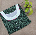 Cotton With Pockets, Half Open Large Printed Nighty