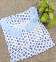 Soft Cotton With Pockets, Half Open Large Printed Nighty
