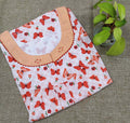Cotton With Pockets, Half Open Large Printed Nighty