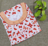 Cotton With Pockets, Half Open Large Printed Nighty