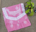 Soft Cotton With Pockets, Half Open Large Printed Nighty