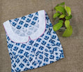 Cotton With Pockets, Half Open Large Printed Nighty