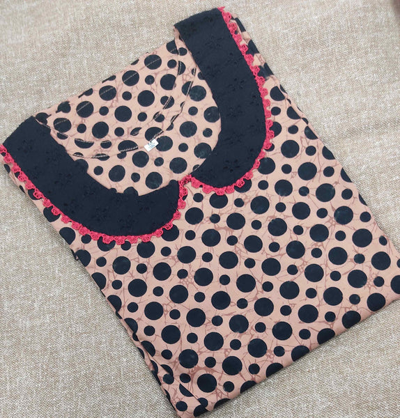 Cotton With Pockets, No Open Medium Printed Nighty