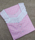 Cotton With Pockets, Half Open Medium Printed Nighty