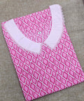 Cotton With Pockets, No Open Medium Printed Nighty