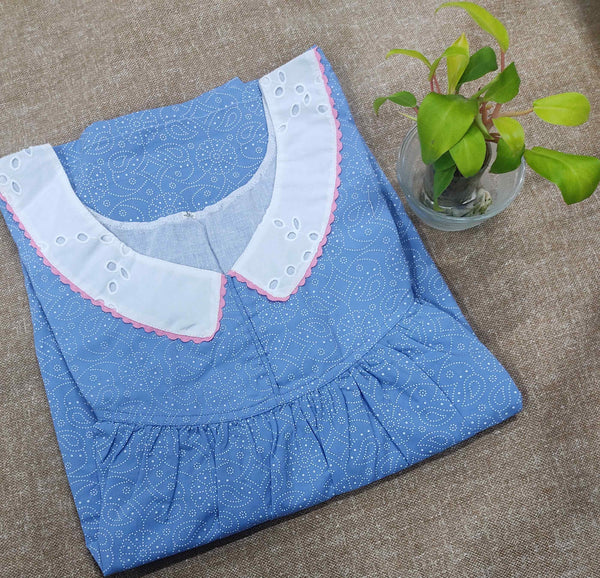 Soft Cotton With Pockets, No Open Large Printed Nighty