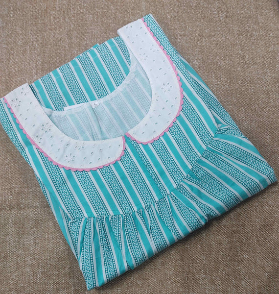 Soft Cotton With Pockets, No Open Large Printed Nightyx* cffff