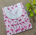 Cotton With Pockets, Half Open Small Printed Nighty