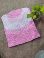 Cotton With Pockets, Half Open Small Printed Nighty