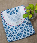 Cotton With Pockets, Half Open Small Printed Nighty