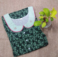 Cotton With Pockets, Half Open Small Printed Nighty