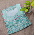 Cotton With Pockets, Half Open Small Printed Nighty