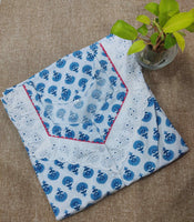 Cotton A-line churidar cut, With Pockets, Half Open Large Printed Nighty