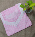 Cotton A-line churidar cut, With Pockets, Half Open Large Printed Nighty
