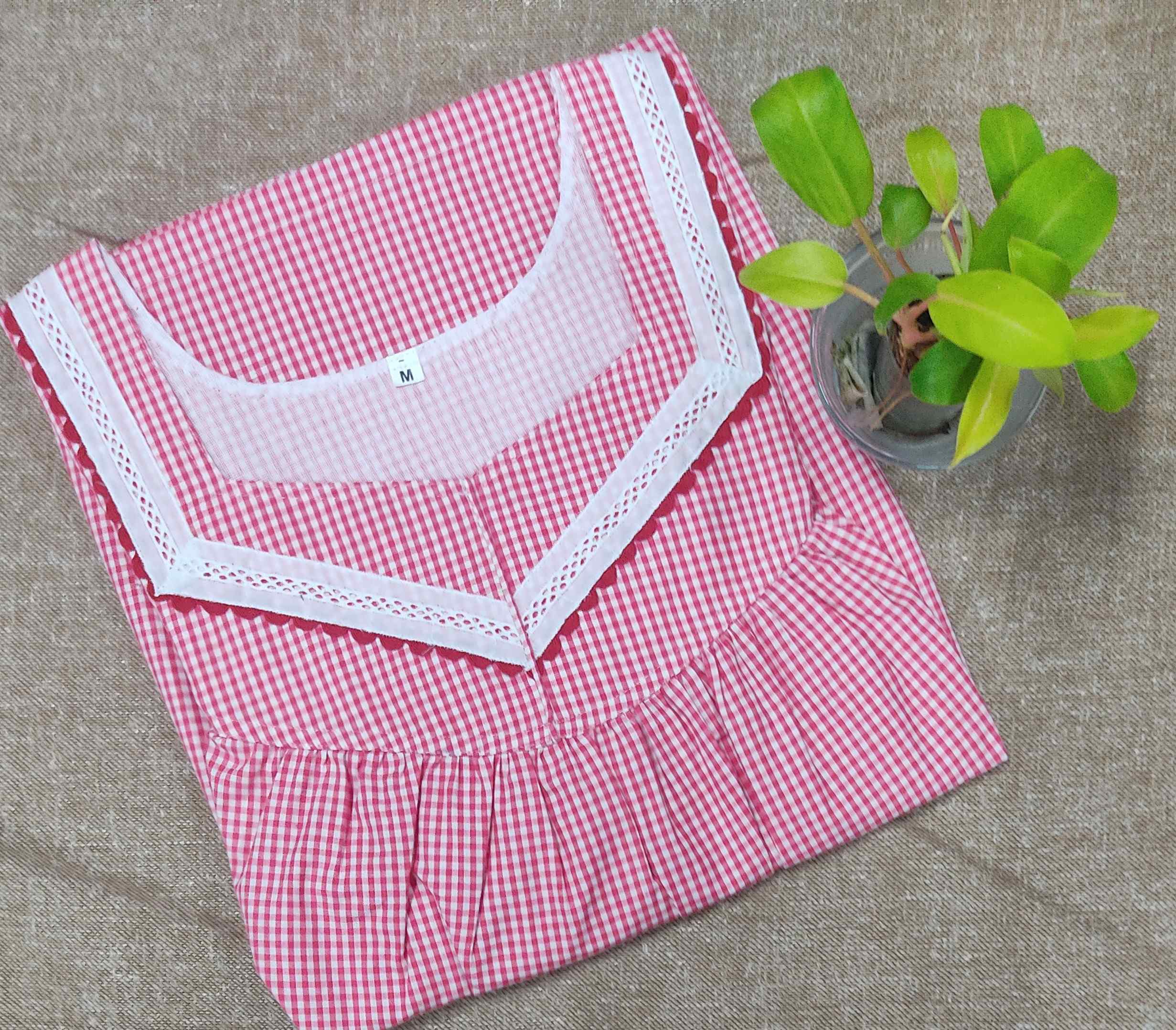 Bantex With Pockets, No Open Medium Printed Nighty