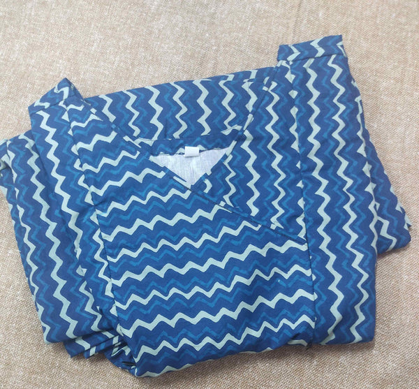 Soft Cotton Side zip, With Pockets, Side elastic Medium Printed Maternity Wear