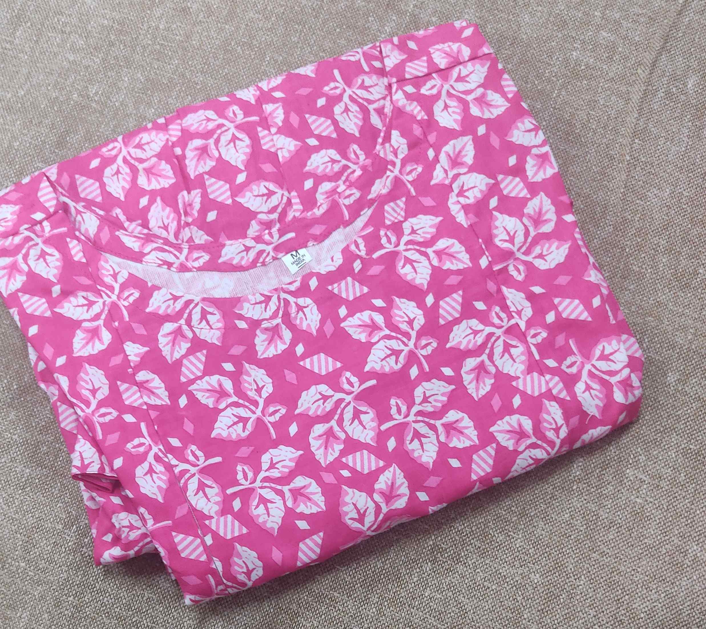 Cotton Side zip, With Pockets, Side elastic Medium Printed Maternity Wear