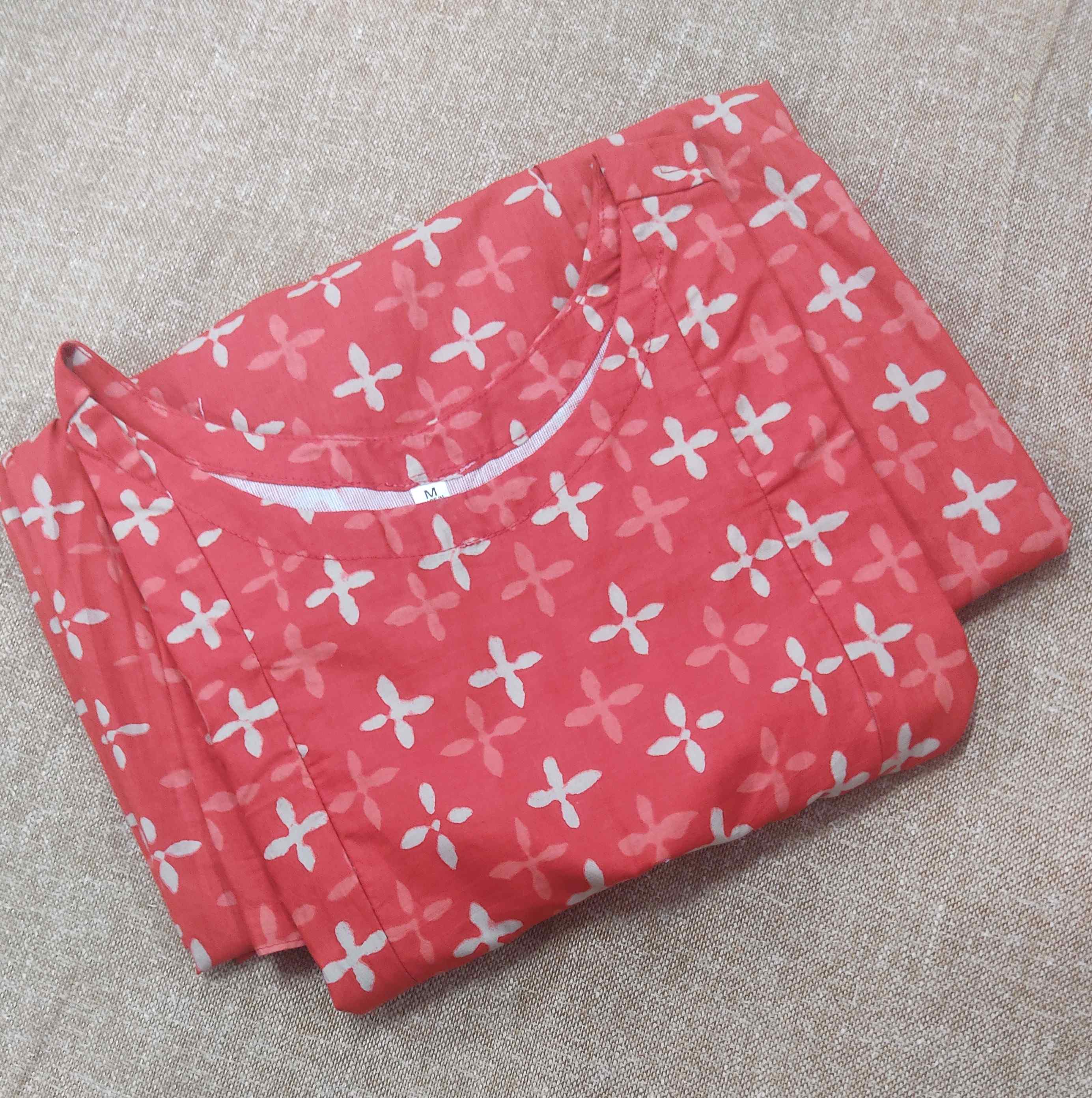Soft Cotton Side zip, With Pockets, Side elastic Medium Printed Maternity Wear