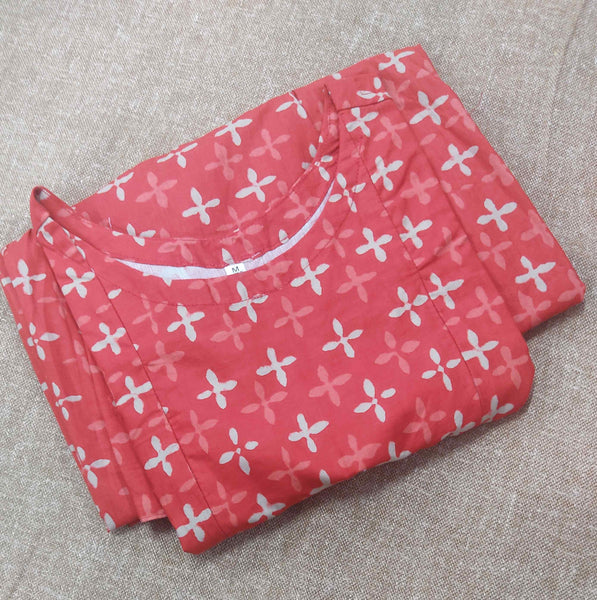 Soft Cotton Side zip, With Pockets, Side elastic Medium Printed Maternity Wear