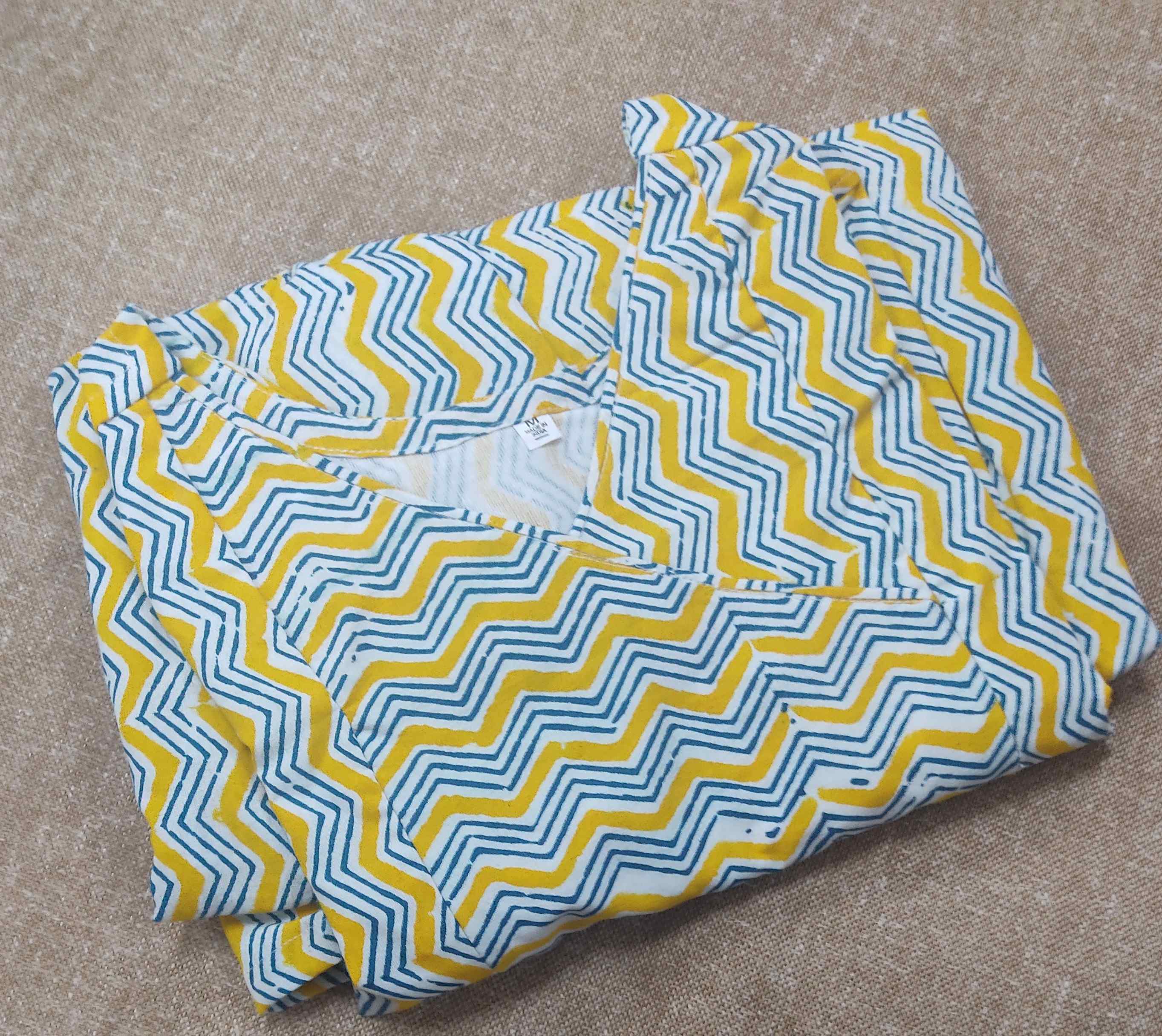 Cotton Side zip, With Pockets, Side elastic Small Printed Maternity Wear