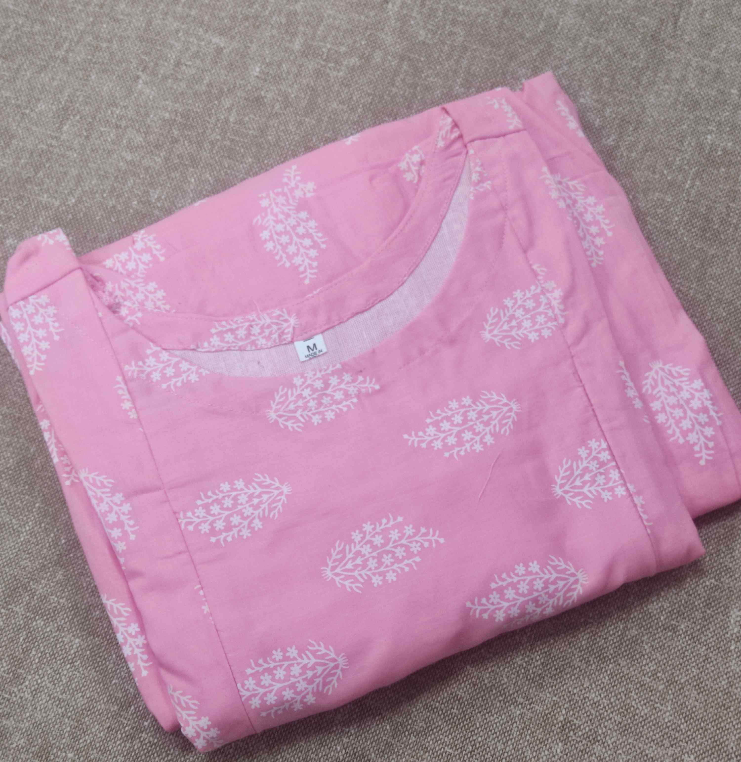Cotton Side zip, With Pockets, Side elastic Small Printed Maternity Wear