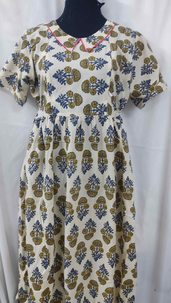 Soft Cotton Side zip, Side elastic Medium Plus Printed Maternity Wear
