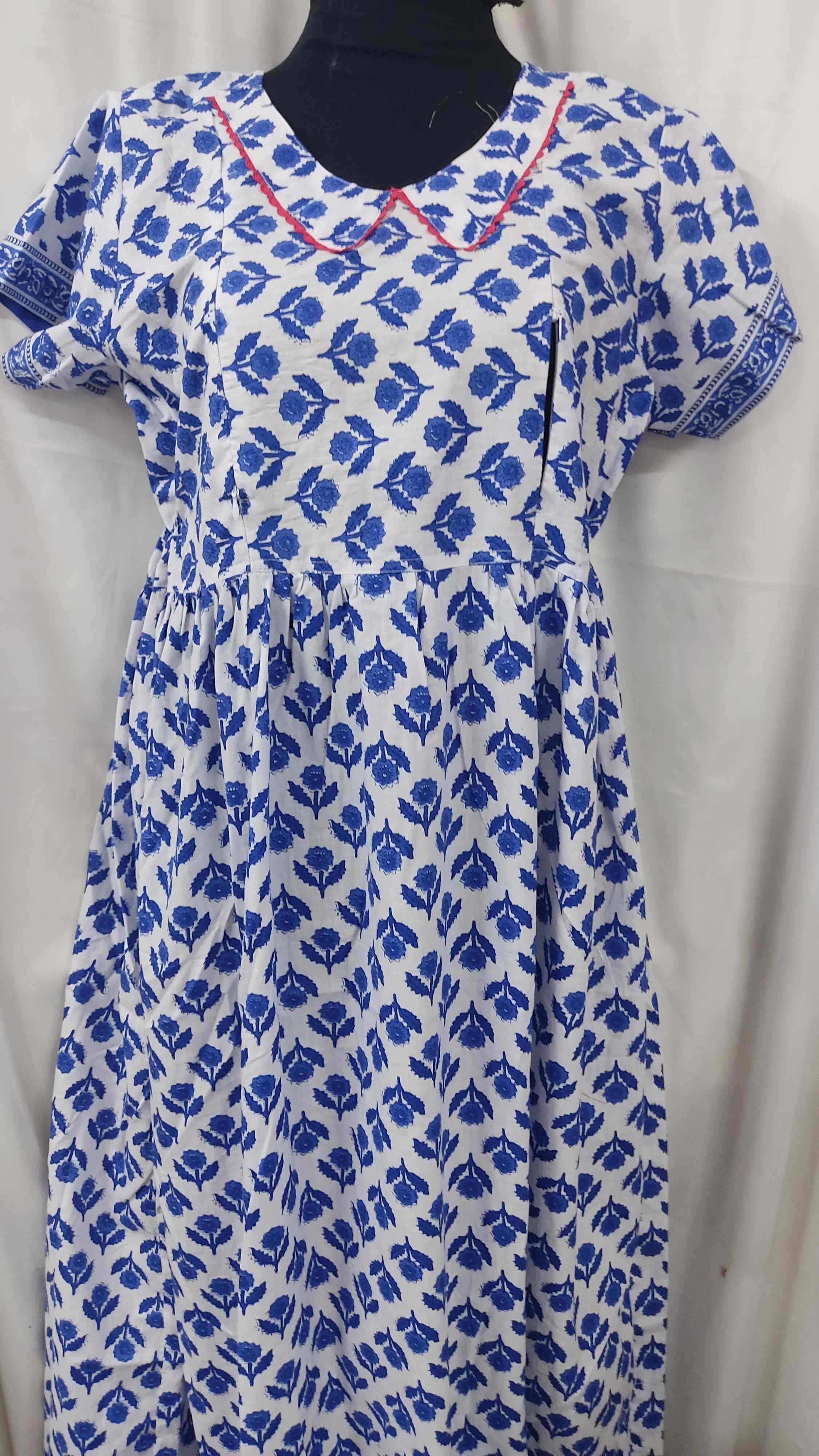 Cotton Side zip, Side elastic Medium Plus Printed Maternity Wear