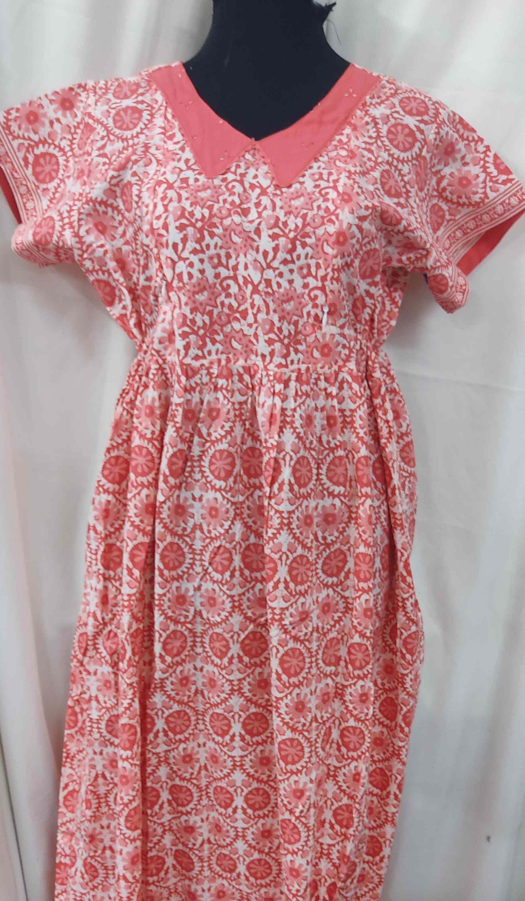 Cotton Side zip, Side elastic Medium Plus Printed Maternity Wear