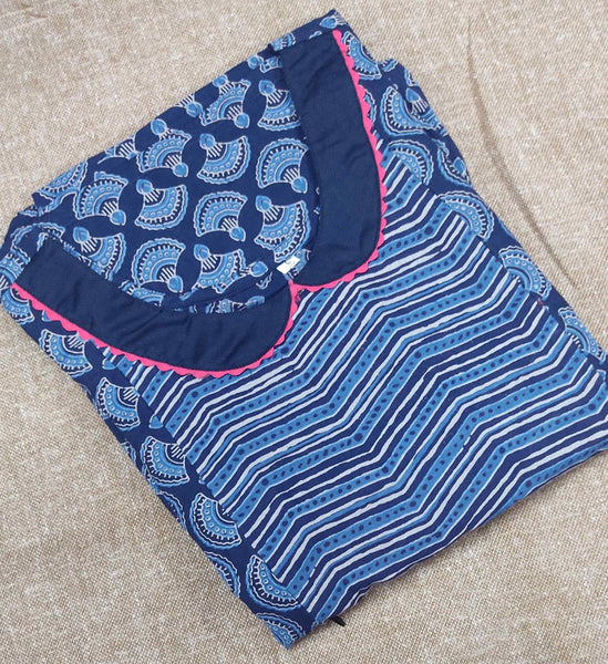 Soft Cotton Side zip, Side elastic Large Printed Maternity Wear