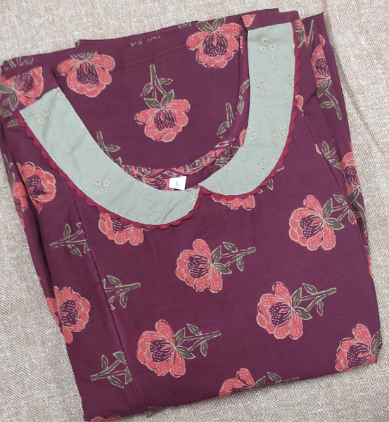 Soft Cotton Side zip, Side elastic Large Printed Maternity Wear