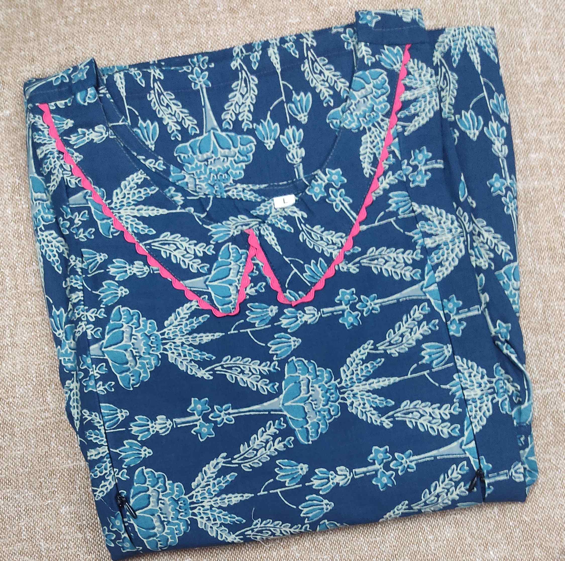 Cotton Side zip, Side elastic Large Printed Maternity Wear