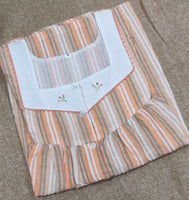 Cotton Pleated , Full Open Small Printed Nighty