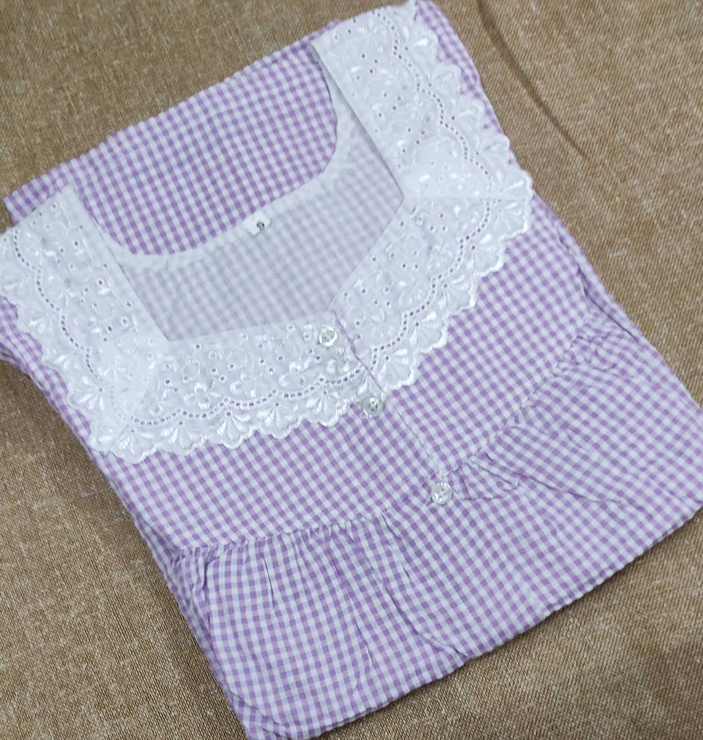 Bantex Pleated , Full Open Small Printed Nighty