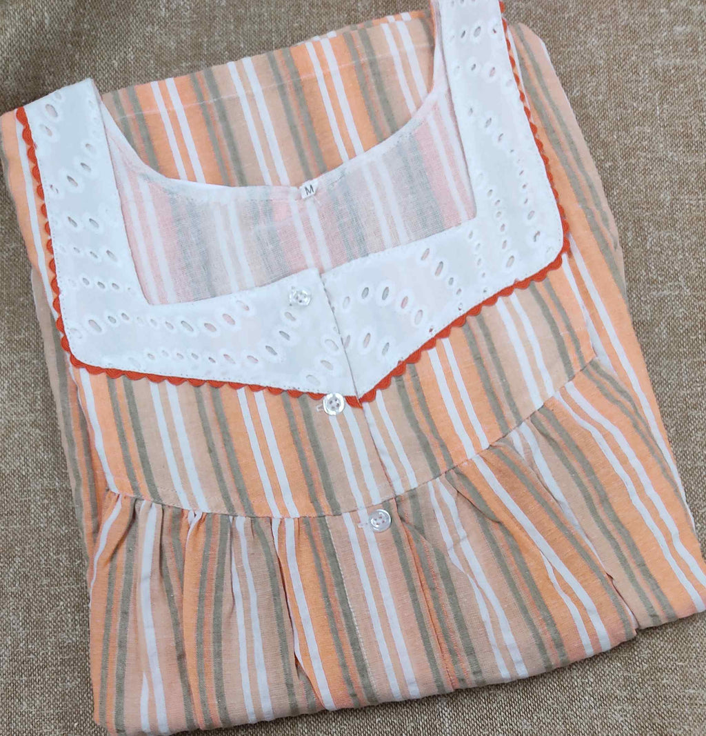 Bantex Pleated , Full Open Medium Printed Nighty