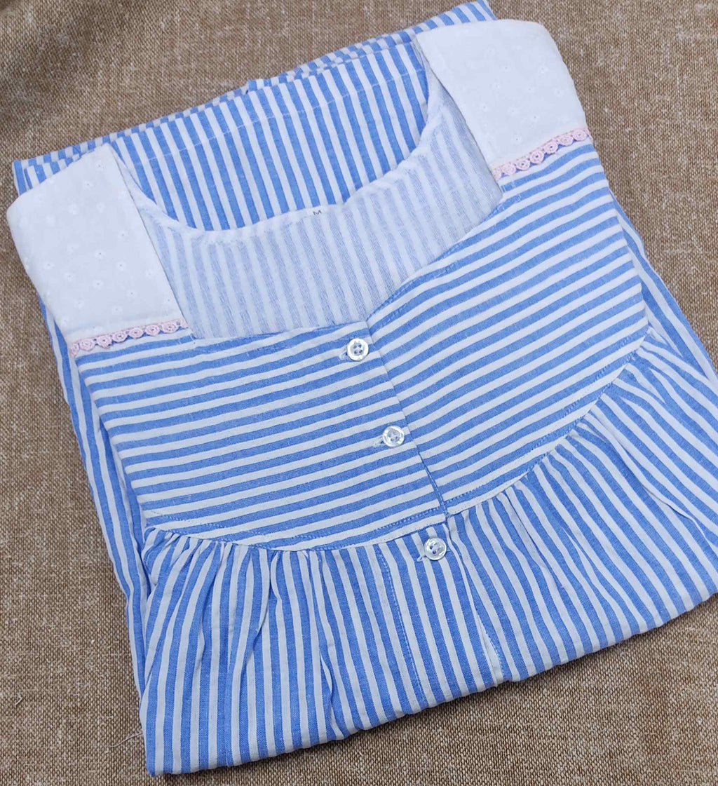 Bantex Pleated , Full Open Medium Printed Nighty