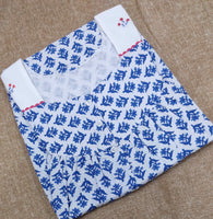 Cotton Pleated , Full Open Medium Printed Nighty