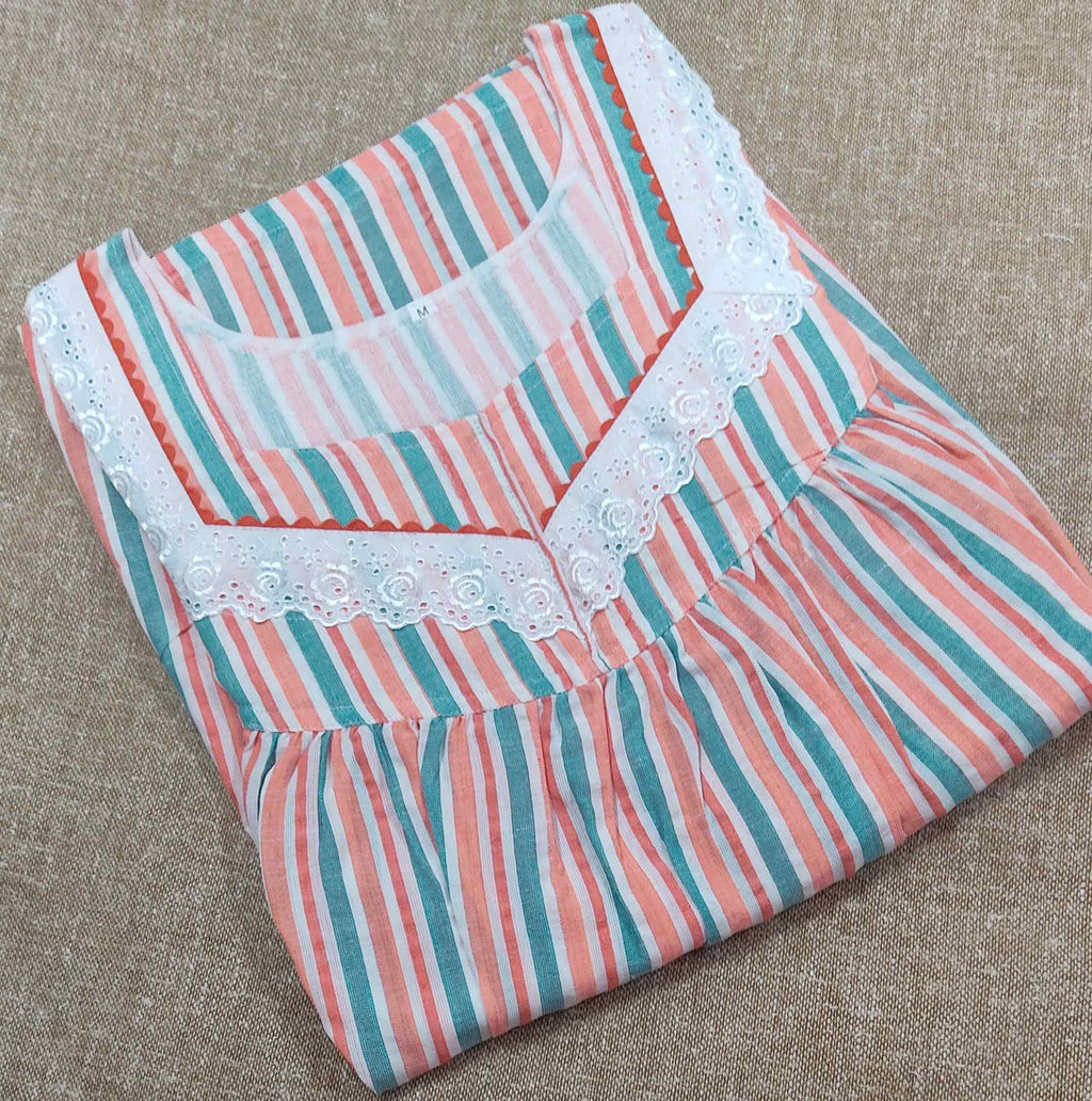 Bantex Pleated , With Pockets, No Open Medium Printed Nighty