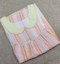 Cotton Pleated , With Pockets, No Open Medium Printed Nighty