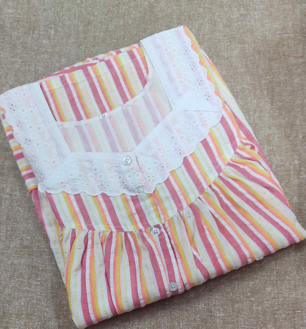 Bantex With Pockets, Half Open Medium Printed Nighty