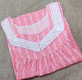 Soft Cotton Pleated , With Pockets, No Open Medium Printed Nighty