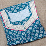Cotton Pleated , With Pockets, No Open Medium Printed Nighty
