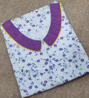 Cotton Pleated , With Pockets, No Open Medium Printed Nighty