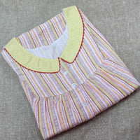 Cotton With Pockets, Half Open Medium Printed Nighty