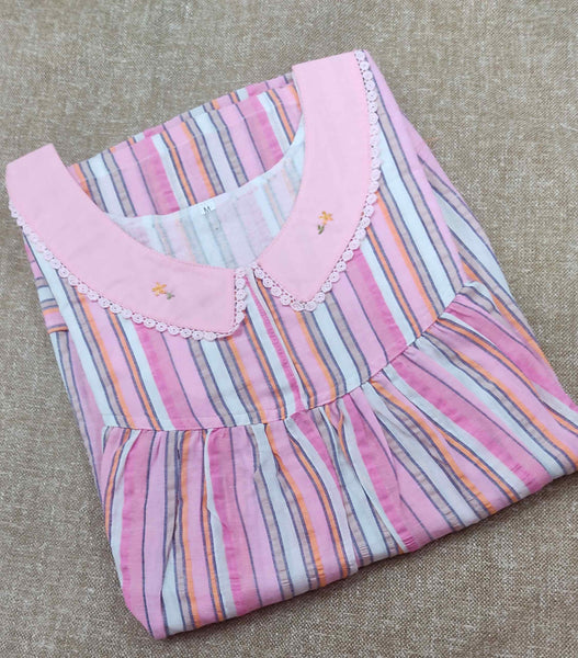 Bantex Pleated , With Pockets, No Open Medium Printed Nighty