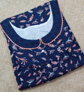 Rayon Pleated , Full Open Large Printed Nighty