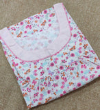 Cotton Pleated , Full Open Large Printed Nighty
