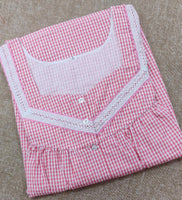 Cotton Pleated , Full Open Large Printed Nighty